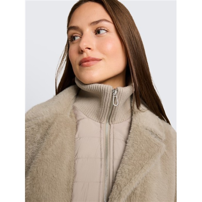 Tom Tailor Cosy Cape winterjas 1051134 - soft taupe Tom Tailor Cosy Cape winterjas 1051134 - soft taupe